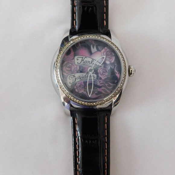 Ladies Harley Davidson Bulova Wrist Watch - Picture 2 of 6